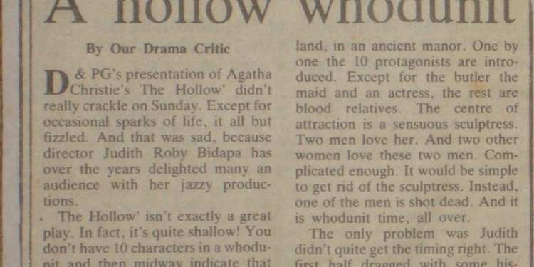 Indian Express review- The hollow