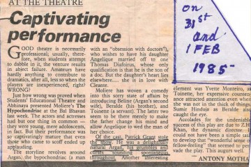 hypochndriac-1stfeb-1985-review