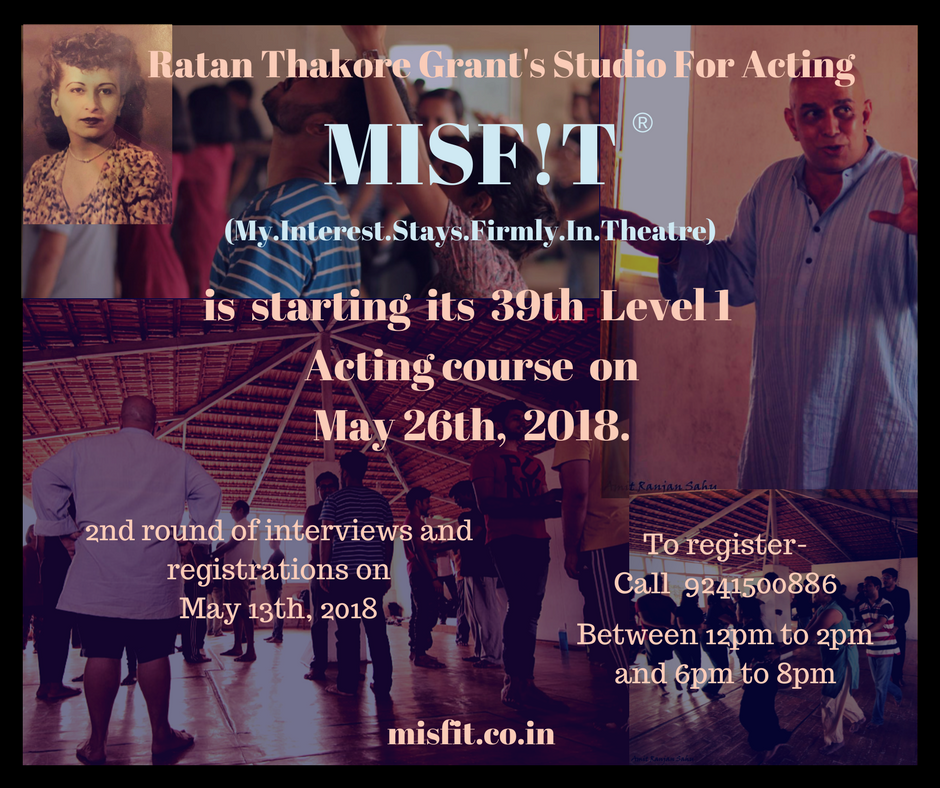 MISF!T starting its new level 1 acting course on 26th May, 2018